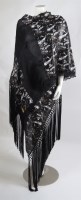 Lot 310A - A Jean-Pierre Saks pour Caron Paris black tulle evening wrap