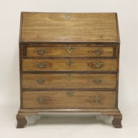 Lot 457 - A George III mahogany fall front bureau