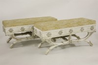 Lot 422 - A pair of painted stools or window seats