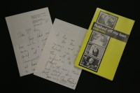 Lot 111 - A signed letter by Margot Fontaine to Enid King