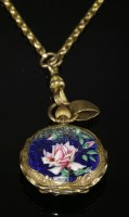 Lot 20 - A ladies' gold Swiss fob watch