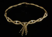 Lot 201 - A Continental plaited mesh necklace