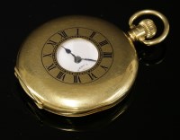 Lot 406 - An 18ct gold half hunter Zenith pocket watch