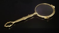 Lot 16 - A pair of gold lorgnettes