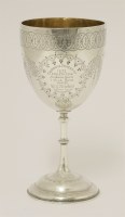 Lot 489 - A Victorian silver goblet
