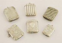 Lot 566 - Five silver vestas