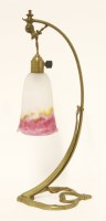 Lot 249 - A brass table lamp