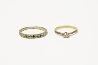 Lot 115 - A gold single stone diamond ring marked 18ct