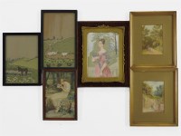 Lot 453 - A pair of small watercolours