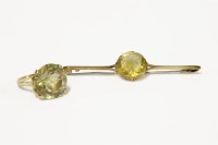 Lot 49 - A gold single stone Cairngorm quartz ring