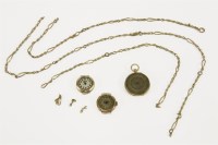 Lot 7 - A knot and figure of eight gold chain