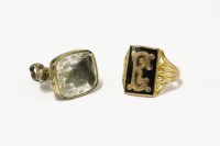 Lot 47 - A gentleman's Victorian black onyx ring