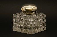 Lot 211 - A Victorian silver mounted inkwell