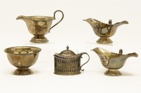 Lot 140 - A silver milk jug and sugar bowl