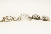 Lot 164 - A pair of small silver menu holders