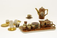 Lot 333 - A 20th century Zolnay Pecs coffee set