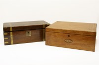 Lot 310 - A rosewood and brass mounted writing slope