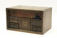 Lot 395 - An Indo- Portuguese hardwood and ivory table box or contador