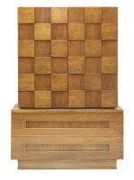 Lot 677 - An American walnut cabinet