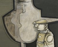 Lot 431 - David Carr (1915-1968)
'INSPECTING THE MACHINE II'
Oil on board
64 x 77cm