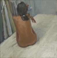 Lot 417 - David Cobley (b.1954)
'HERE ON MY BED'
Signed with monogram and dated 03 l.l.