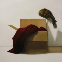 Lot 419 - Dorion Scott
OWL AND BOX
Oil on canvas
122 x 122cm