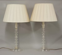 Lot 682 - A pair of contemporary glass table lamps
