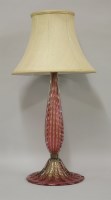 Lot 728 - A Murano glass lamp base