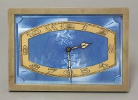 Lot 582 - An Art Deco blue enamelled strut clock