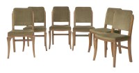 Lot 610 - A set of six walnut dining chairs
