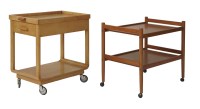 Lot 614 - An Art Deco birch trolley