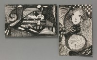 Lot 324 - Madge Gill (1882-1961)
Two 'postcard' sketches
