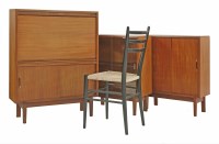 Lot 671 - A teak bureau