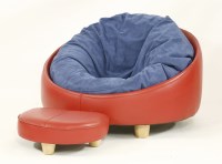 Lot 704 - A red leather 'Cinnamon Pod' settee