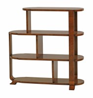 Lot 540 - An Art Deco walnut four-tier stand