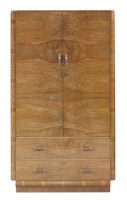 Lot 545 - An Art Deco walnut tallboy