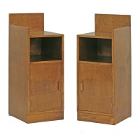 Lot 546 - A pair of Art Deco sycamore bedside cupboards