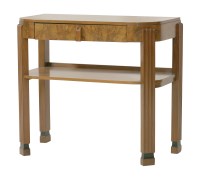 Lot 549 - An Art Deco walnut console table