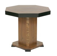 Lot 555 - An Art Deco walnut and ebonised lamp table