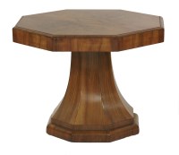 Lot 556 - An Art Deco walnut lamp table
