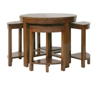 Lot 562 - An Art Deco nest of four walnut tables