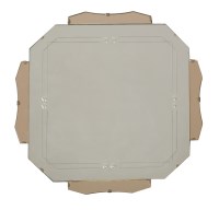 Lot 573 - An Art Deco clear and pink tinted wall mirror