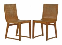 Lot 629 - A pair of bentwood and laminated side chairs