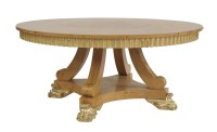 Lot 756 - A David Linley burr oak and walnut dining table