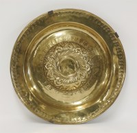 Lot 37 - A brass alms dish