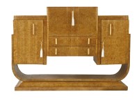 Lot 171 - An Art Deco burr maple cocktail cabinet