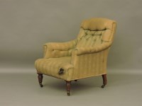 Lot 640 - A 19th century upholstered gentleman's armchair