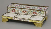Lot 175 - A famille rose Canton enamel Desk Set
