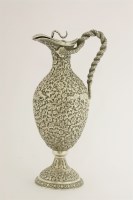 Lot 407 - An Indian Kutch silver wine jug
