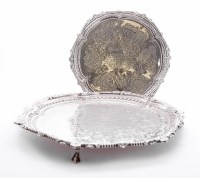 Lot 195 - Two Victorian silver graduated salvers